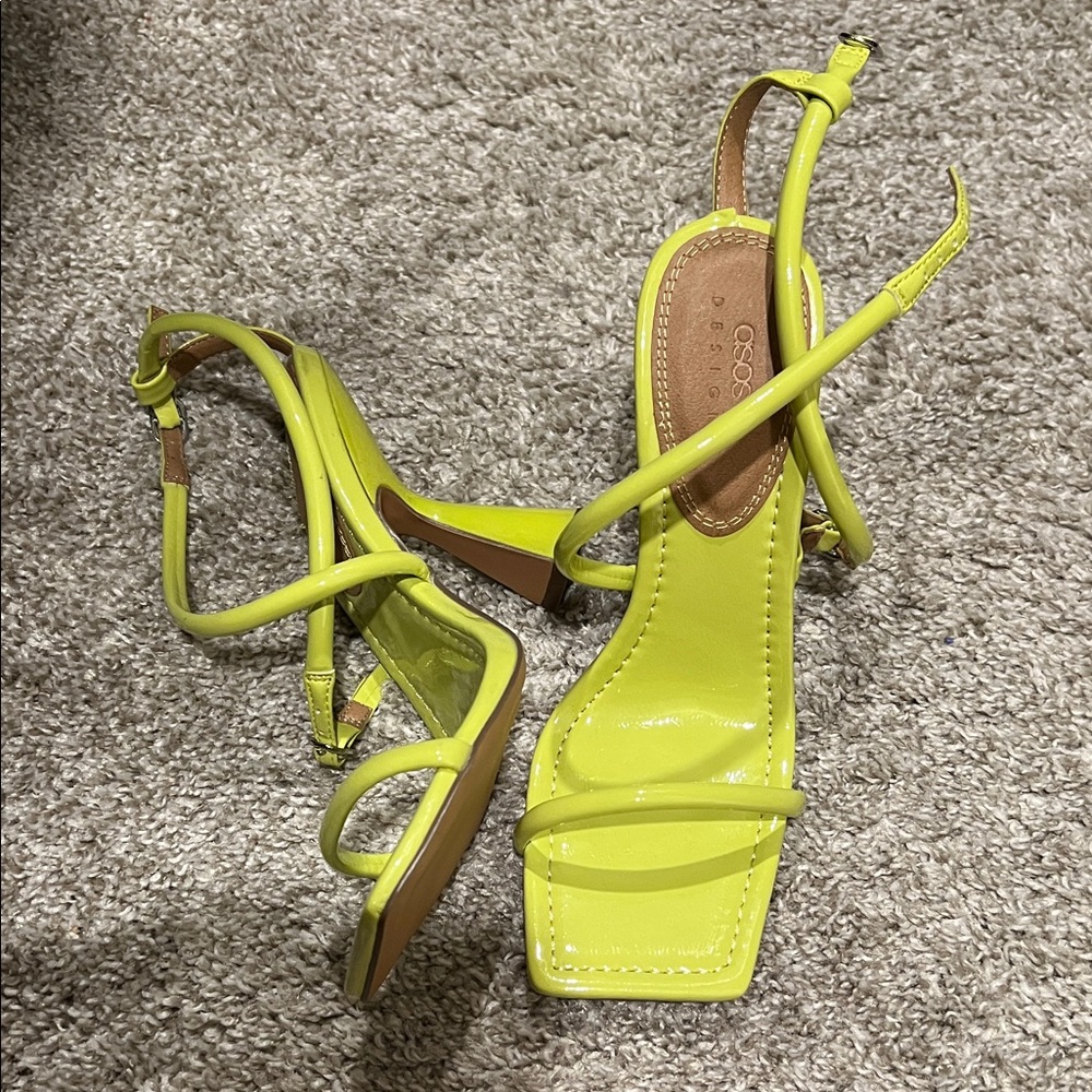 ASOS Neon Green Strappy Heels